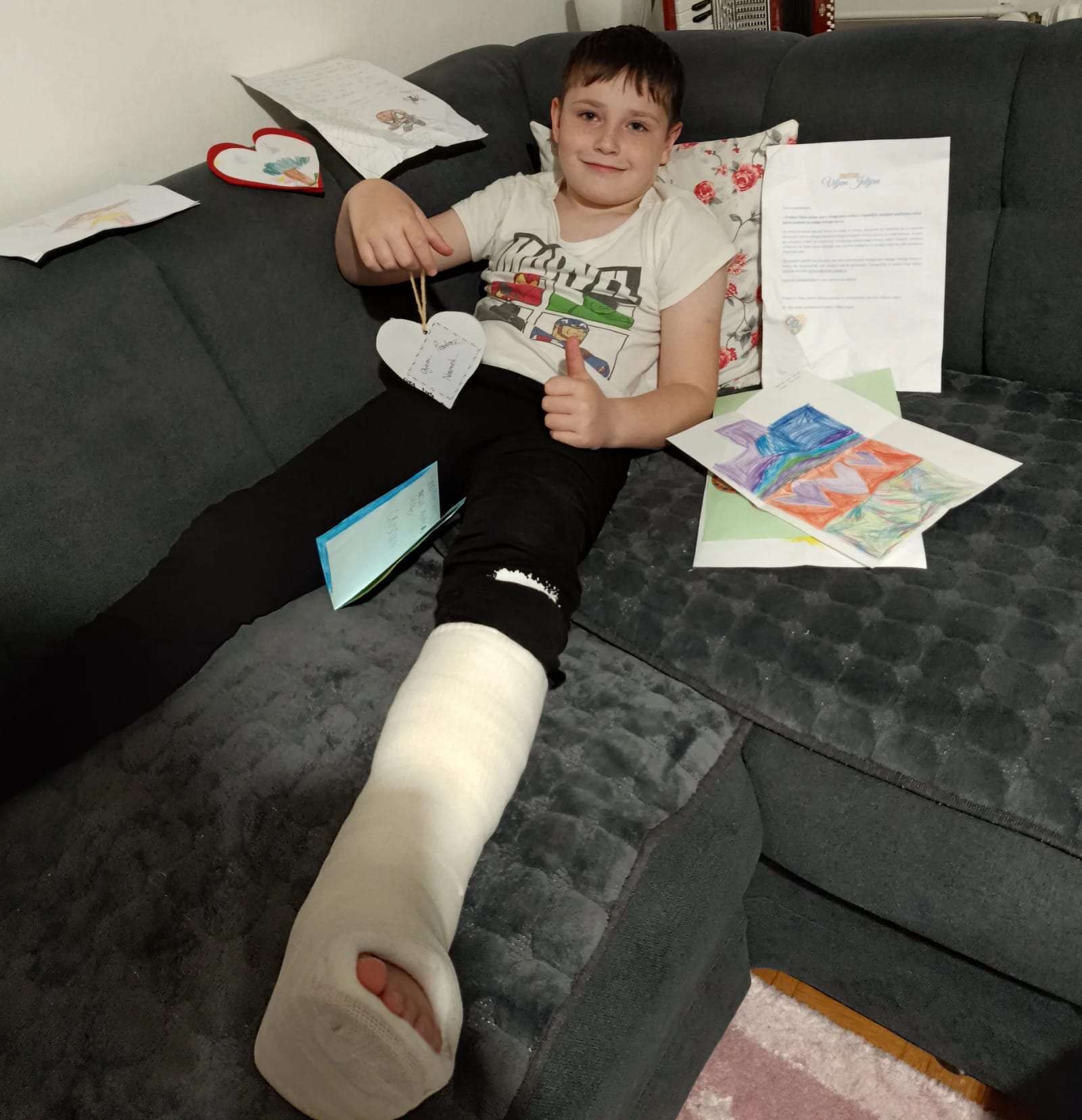 Srčna pisma, ki jih je prejel Adin